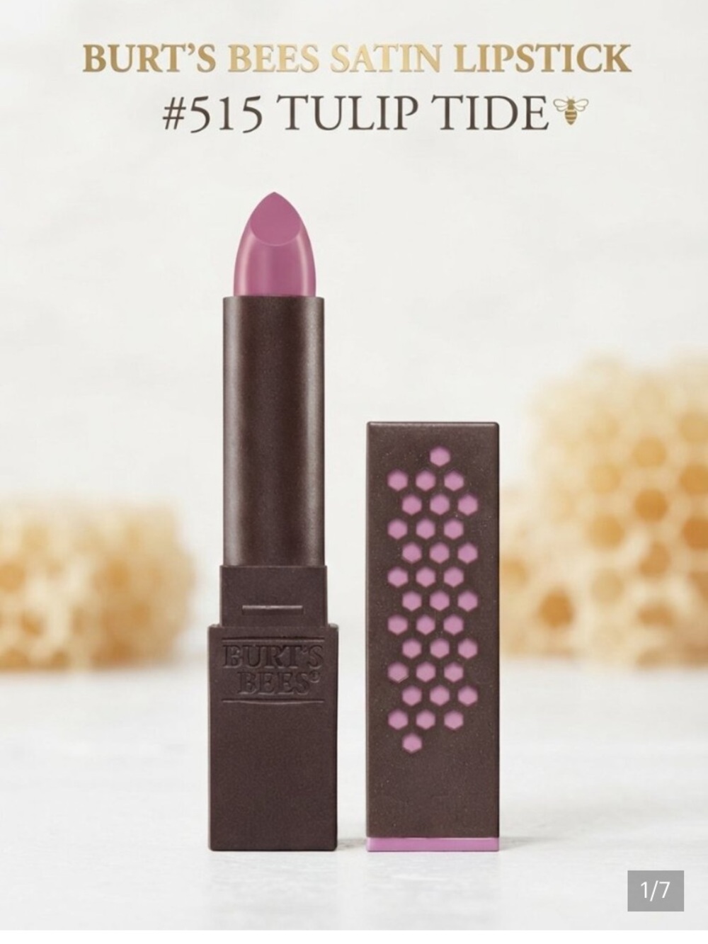 Burt's Bees Satin Lipstick in Mauve Pink